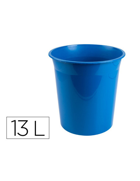 PAPELERA PLAST.Q-CON.AZ. OPACO 13LT.DIM. 275X285MM