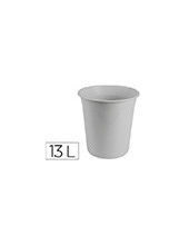 PAPELERA PLAST.Q-CON.GRIS OPACO 13LT.DIM. 275X285MM 2