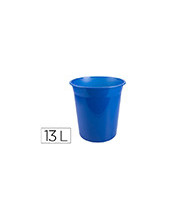 PAPELERA PLAST.Q-CON.AZ. TRANS.13LT.DIM. 275X285MM 2