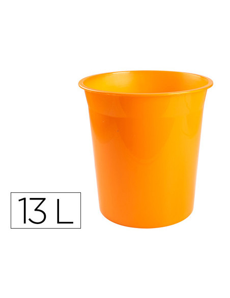 PAPELERA PLAST.Q-CON.NJ. TRANS.13LT.DIM. 275X285MM