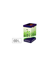 CONTENEDOR RECICLAJE FELLOWES CARTON DOBLE 100% RECICLADO 69 LITROS 2