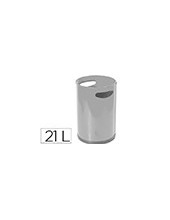 PAPELERA METALICA CON ASAS 101 GRIS -32X21 CM 2