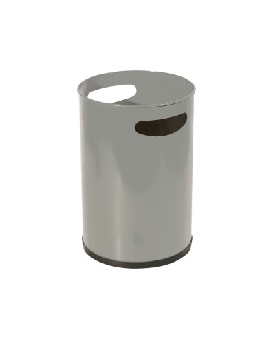 PAPELERA METALICA CON ASAS 101 GRIS -32X21 CM