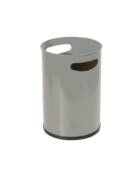 PAPELERA METALICA CON ASAS 101 GRIS -32X21 CM