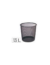 PAPELERA METALICA Q-CON.PR-N NEGRA REJILLA 265X285MM 2