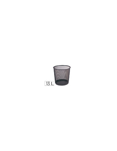 PAPELERA METALICA Q-CON.PR-N NEGRA REJILLA 265X285MM