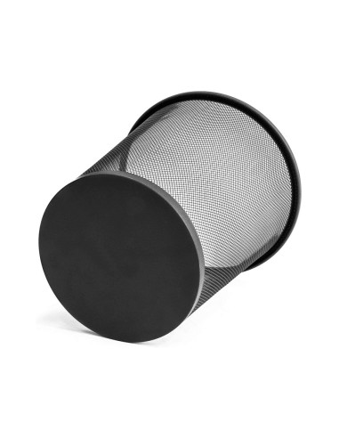 PAPELERA METALICA Q-CON.PR-N NEGRA REJILLA 265X285MM