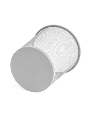 PAPELERA METALICA Q-CON.PR-P PLATA REJILLA 265X285MM