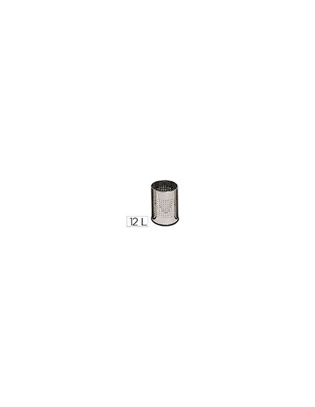 PAPELERA METALICA GY9903 PERFORADA CROMADA 250X325 MM
