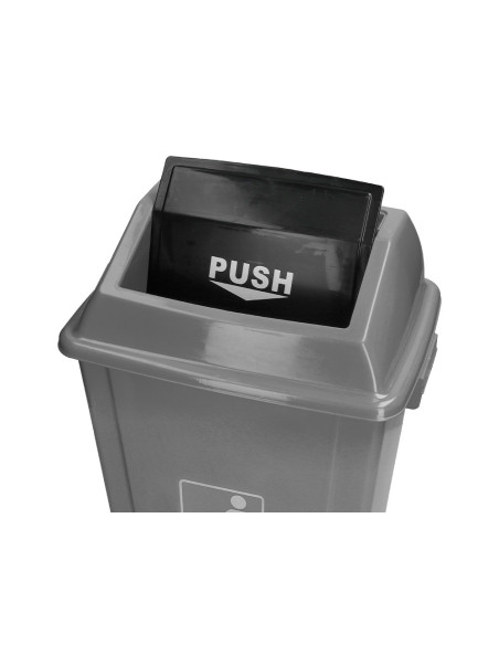 PAPELERA CONTENEDOR Q-C/PLASTICO T.BALANCIN 40 LITROS AZ.410x280x610