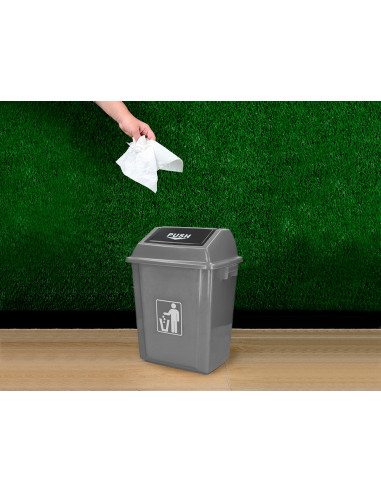 PAPELERA CONTENEDOR Q-C/PLASTICO T.BALANCIN 20 LITROS 340x240x450 MM