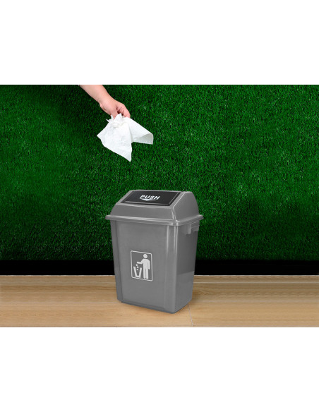 PAPELERA CONTENEDOR Q-C/PLASTICO T.BALANCIN 20 LITROS 340x240x450 MM