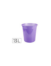 PAPELERA PLAST. LAVANDA TRANS.13LT.275X285MM 2