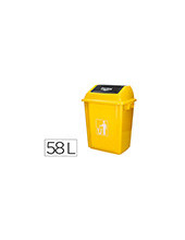 PAPELERA CONTENEDOR Q-CON.PLASTICO T.DE BALANC 58LT.470X330X760MM AM. 2