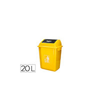 PAPELERA CONTENEDOR Q-CON.PLASTICO T. BALANCIN 20LT.340X240X450MM AM. 2