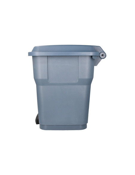 PAPELERA CONTENEDOR Q-CONNECT PLASTICO CON TAPA Y PEDAL 30 LT GRIS