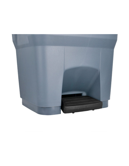 PAPELERA CONTENEDOR Q-CONNECT PLASTICO CON TAPA Y PEDAL 30 LT GRIS