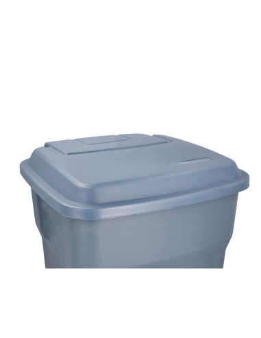 PAPELERA CONTENEDOR Q-CONNECT PLASTICO CON TAPA Y PEDAL 30 LT GRIS