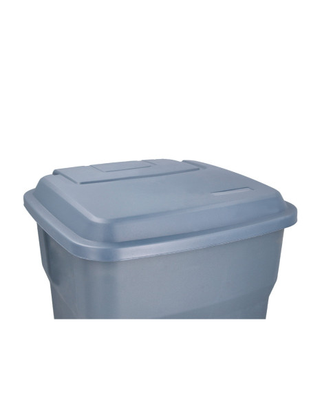 PAPELERA CONTENEDOR Q-CONNECT PLASTICO CON TAPA Y PEDAL 30 LT GRIS