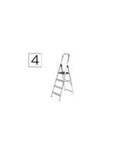 ESCALERA Q-CON.ALUMINIO4 PELDAÑOS 860X462X1470 MM PESO MAXIMO 150 KG 2