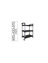 CARRO MULTIFUNCIONAL Q-C/3 ESTANTES ACERO INOXIDABLE 830x420x970 MM 2