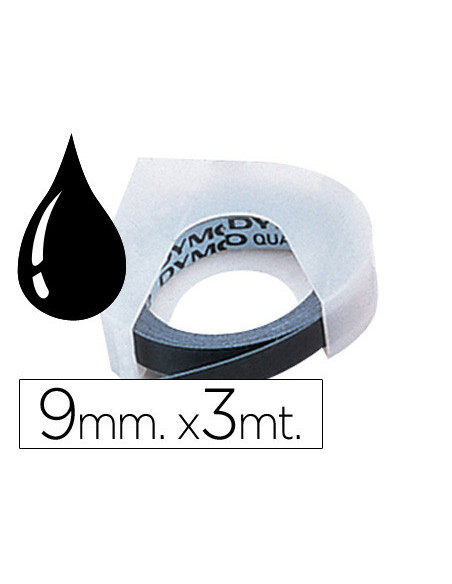 CINTA DYMO 9MM X 3MT NG. TRADICIONAL