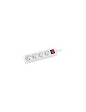 REGLETA Q-CON.4 TOMAS CORRIENTE INTERRUPTOR CABLE 1,5MT.BL. 2