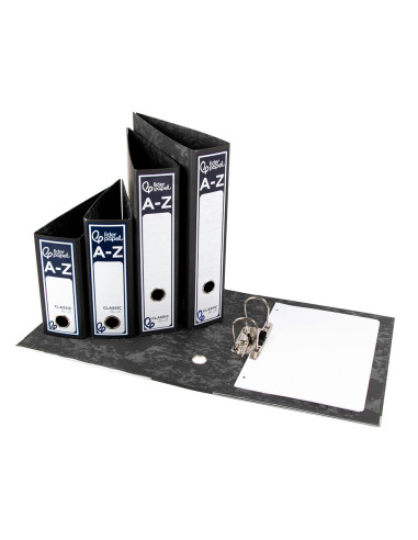 ARCH.PAL.LIDERPAPEL C.FORRADO DIN A4 JASPEADO NEGRO SIN CAJACLASSIC B