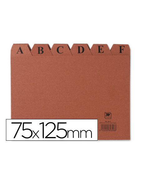 INDICE FICHERO CARTON Nº 2 TAMAÑO 75X125