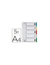 SEPARADOR ESSELTE PLASTICO JUEGO 5 SEPARADORES A4 5 COL.MULTITALADRO 2