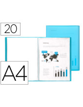 CARPETA ESCAPARATE 20 FUNDAS PP A4 AZ.FROSTY