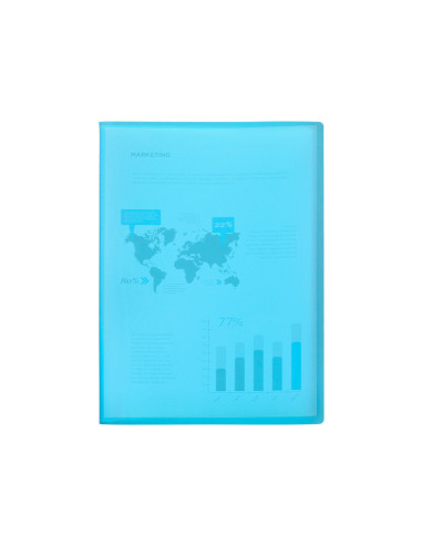 CARPETA ESCAPARATE 30 FUNDAS PP A4 AZ.FROSTY