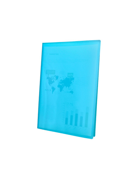 CARPETA ESCAPARATE 30 FUNDAS PP A4 AZ.FROSTY
