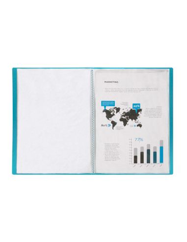 CARPETA ESCAPARATE 30 FUNDAS PP A4 AZ.FROSTY