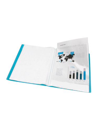 CARPETA ESCAPARATE 30 FUNDAS PP A4 AZ.FROSTY