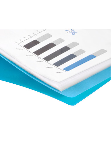 CARPETA ESCAPARATE 30 FUNDAS PP A4 AZ.FROSTY