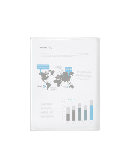 CARPETA ESCAPARATE 30 FUNDAS PP A4 TPTE.FROSTY