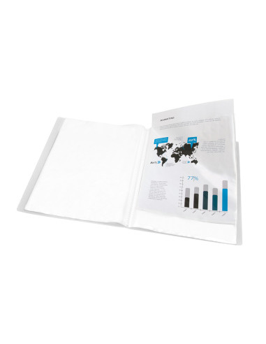 CARPETA ESCAPARATE 30 FUNDAS PP A4 TPTE.FROSTY