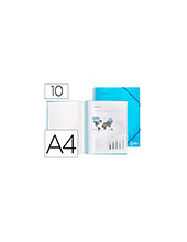 CARPETA ESCAPARATE C/ESP.10 FUNDAS PP A4 AZ. 2