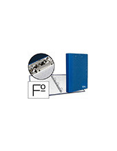 CARPETA 4 A 25 MM C.FORRADO FL.SOLAPAS MINICLIPS AZUL 2