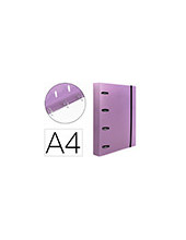 CARPETA RECAMBIO  A4 5MM 100H. 80G PP. 4AN.MIXTAS 25MM LAVANDA 2