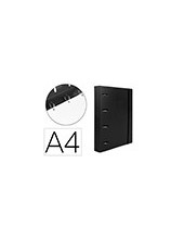 CARPETA RECAMBIO  A4 5MM 100H. 80G PP. 4AN.40MM NG.OPACO 2