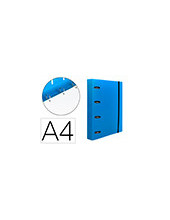 CARPETA RECAMBIO  A4 5MM 100H. 80G PP. 4AN.40MM AZ. TRANSLUCIDO 2