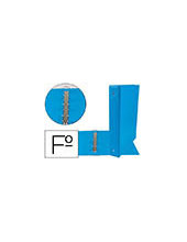 CARPETA LIDERPAPEL 4A 40 MM REDONDAS PLASTICO FL.COL.CELESTE 2