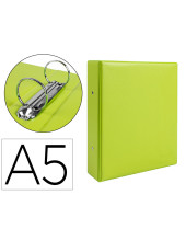 CARPETA 4º 4 ANILLAS 25 MM REDONDAS LIDER  CARTON FORR PVC VER