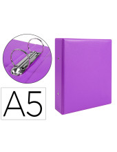 CARPETA 4º 2 ANILLAS 40 MM REDONDAS LIDER CARTON FORR PVC VIO