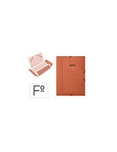 CARPETA GOMAS LIDERPAPEL FL CARTON COMPACTO 3 SOLAPAS CUERO 2