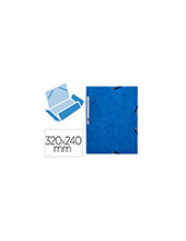 CARPETA GOMAS Q-CON. 320X243MM SIMIL-PRESPAN 3 SOLAPAS LOMO 15CM AZ. 2