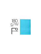 SUBCARPETA FL 180 GR. LIDERPAPEL CELESTE INTENSO 2