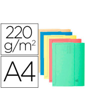 SUBCARPETA A4 220 GR. EXACOMPTA C/BOLSA COLORES SURTIDOS